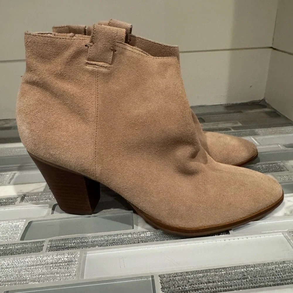 J. Crew Beige Suede Ankle Booties